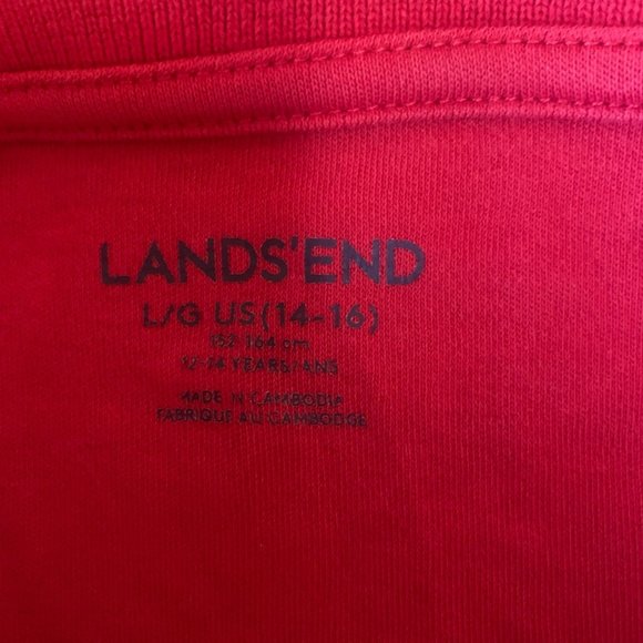 NWT LANDS' END SCHOOL UNIFORM KIDS SHORT SLEEVE INTERLOCK POLO SHIRT LARGE 14-16 - Picture 5 of 5